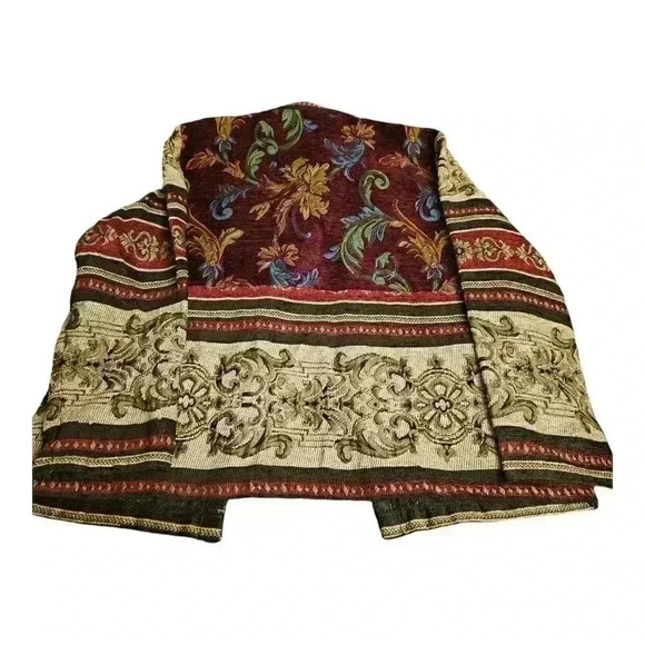 Sag Harbor 90s Tapestry Jacket Blazer Art to Wear Brocade Boho Artsy Women's 16 - Picture 4 of 4